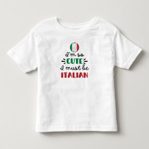 Camiseta Infantil Eu sou tão bonitinho, eu devo ser italiano