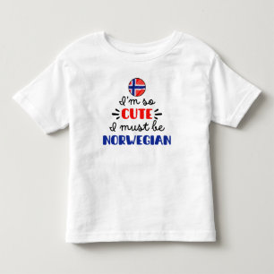 Camiseta Infantil Eu sou tão fofo, eu devo ser norueguês
