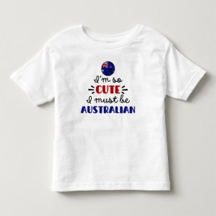 Camiseta Infantil Eu sou tão fofo que devo ser australiano
