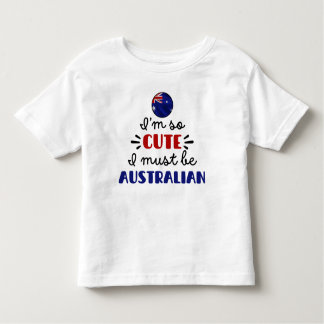 Camiseta Infantil Eu sou tão fofo que devo ser australiano