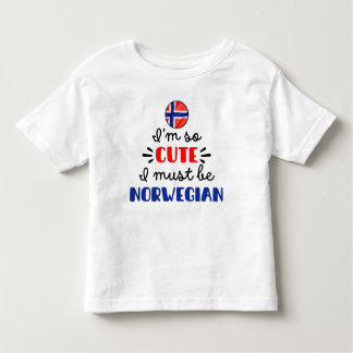 Camiseta Infantil Eu sou tão fofo que devo ser norueguês