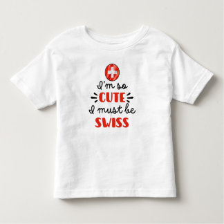 Camiseta Infantil Eu sou tão fofo que devo ser suíço