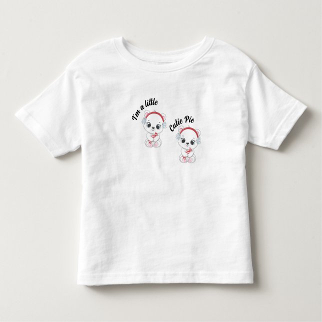Camiseta Infantil Eu sou um pequeno T-Shirt de torta (Frente)