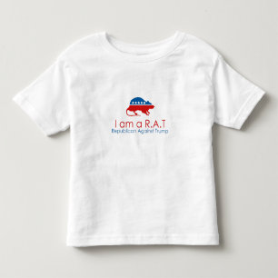 Camiseta Infantil Eu sou um R.A.T. Republicano Contra Trump