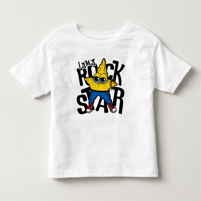 Camiseta Infantil Eu sou uma Estrela de Rock (Frente)