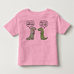 Camiseta Infantil Eu te amo ESTE muito (T-Rex)