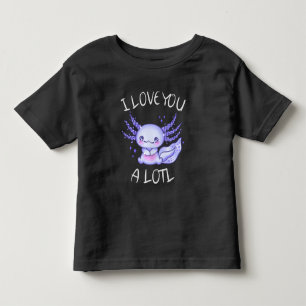 Camiseta Infantil Eu te amo muito Axolotl no amor à T-Shirt