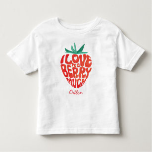 Camiseta Infantil Eu Te Amo Muito Engraçado, Strawnberry Pun