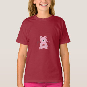 Camiseta Infantil “Eu Te Amo” Urso Teddy Fofo