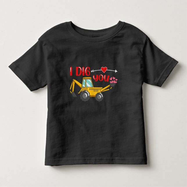 Camiseta Infantil Eu Te Canto Namorados De Backhoe (Frente)