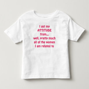 CAMISETA INFANTIL EU TENHO MINHA ATITUDE DE... JERSEY