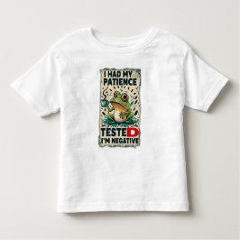 CAMISETA INFANTIL EU TESTEI MINHA PACIÊNCIA, EU SOU NEGATIVO