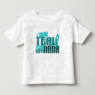 Camiseta Infantil Eu visto a cerceta para meu câncer de ovário de