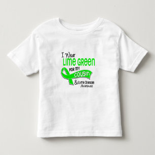 Camiseta Infantil Eu visto a doença de Lyme do primo do verde limã