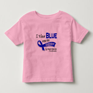 Camiseta Infantil Eu visto o azul para meu cancro do cólon do pai 4