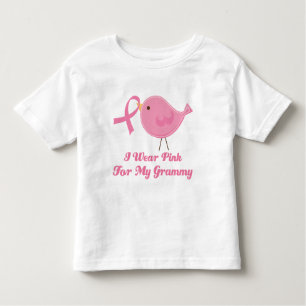 Camiseta Infantil Eu visto o rosa para meu Grammy