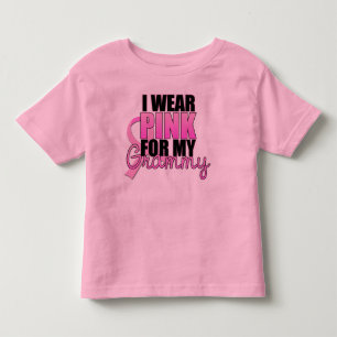 Camiseta Infantil Eu visto o rosa para meu Grammy - cancro da mama