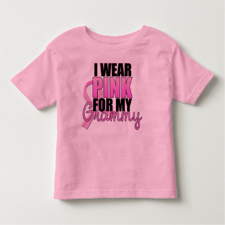 Camiseta Infantil Eu visto o rosa para meu Grammy - cancro da mama