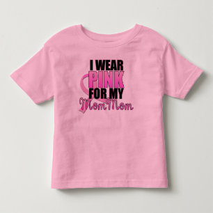 Camiseta Infantil Eu visto o rosa para minha mamã da mamã - cancro