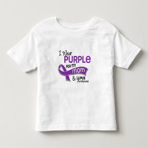 Camiseta Infantil Eu visto o roxo para meu lúpus da mamã 42
