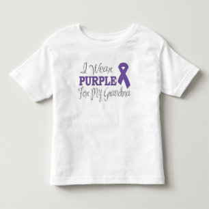 Camiseta Infantil Eu visto o roxo para minha avó (a fita roxa)
