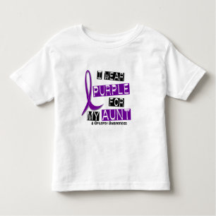 Camiseta Infantil Eu visto o roxo para minha tia 37 epilepsia