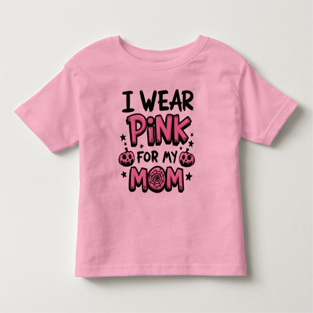 Camiseta Infantil Eu Visto Rosa Para A Consciência Do Cancer Da Minh (Frente)