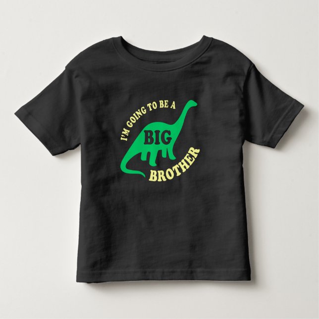 Camiseta Infantil Eu vou ser um grande irmão - Dinossauro (Frente)