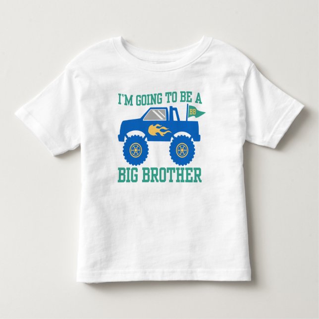 Camiseta Infantil Eu vou ser um grande monstro do irmão (Frente)
