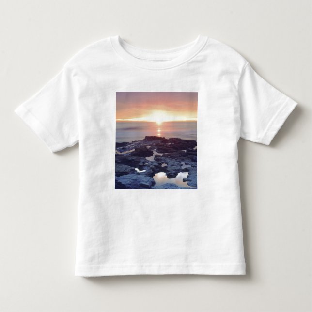 Camiseta Infantil EUA, Califórnia, San Diego. Maré de Cliffs Sunset (Frente)