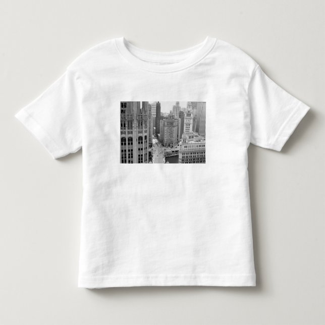 Camiseta Infantil EUA, IL, Chicago, Loop do Hotel (Frente)