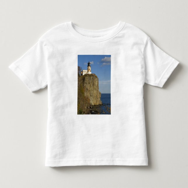 Camiseta Infantil EUA, Minnesota. Farol Split Rock no Lago (Frente)
