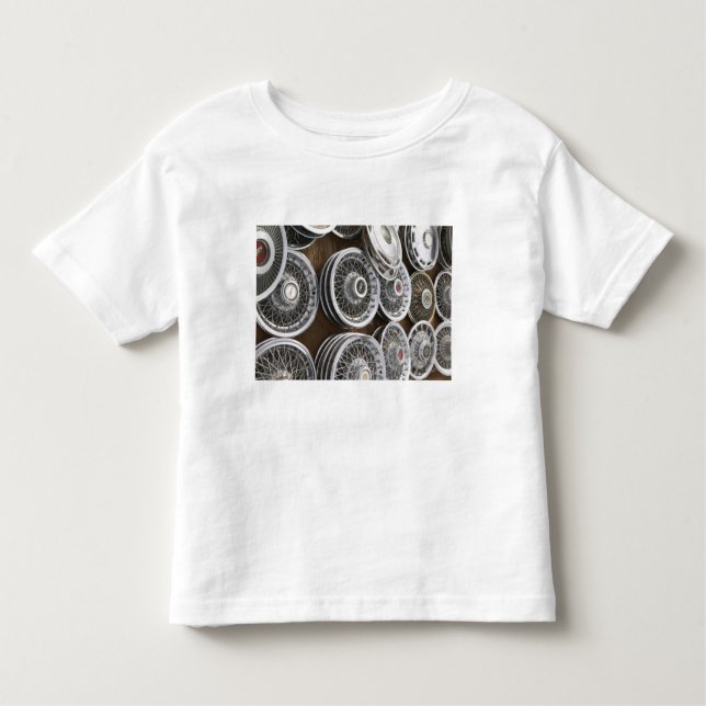 Camiseta Infantil EUA, New mexico, Prewitt: Auto Hubcaps/Rt. 66 (Frente)