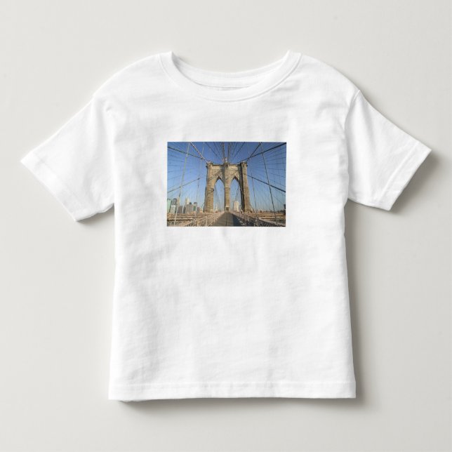 Camiseta Infantil EUA, Nova York, Nova York, Brooklyn: 3 (Frente)
