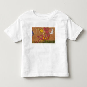 Camiseta Infantil EUA, Novo México, Santa Fe. Mural de parede de um