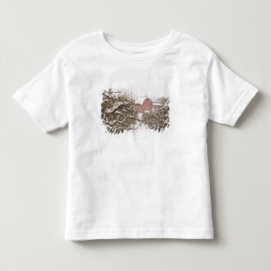Camiseta Infantil EUA, Oregon, Hood River. Maçã coberta de neve