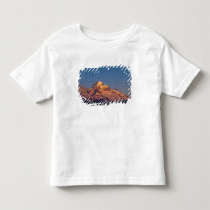 Camiseta Infantil EUA, Oregon, Mt Hood. O pôr do sol cria alpenglow