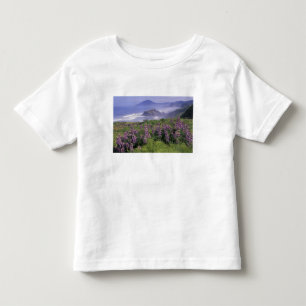 Camiseta Infantil EUA, Oregon, Nesika Beach. Lupino e Oregon
