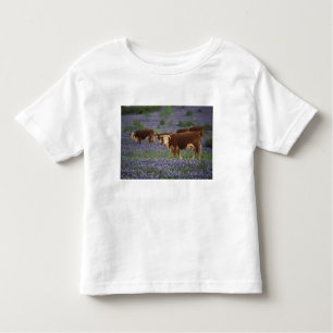 Camiseta Infantil EUA, Texas, Texas Hill Country, Hereford