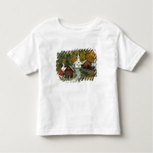Camiseta Infantil EUA, Vermont, Waits River. Folhagem de outono adic