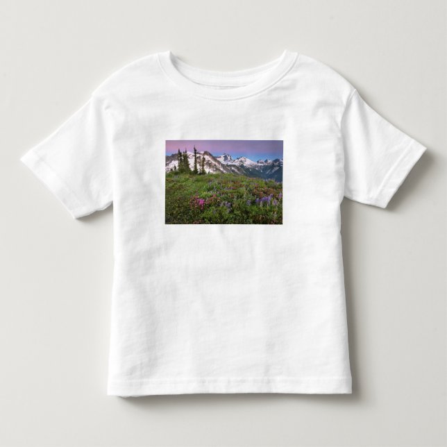 Camiseta Infantil EUA, Washington, Montanhas Cascade, Norte (Frente)