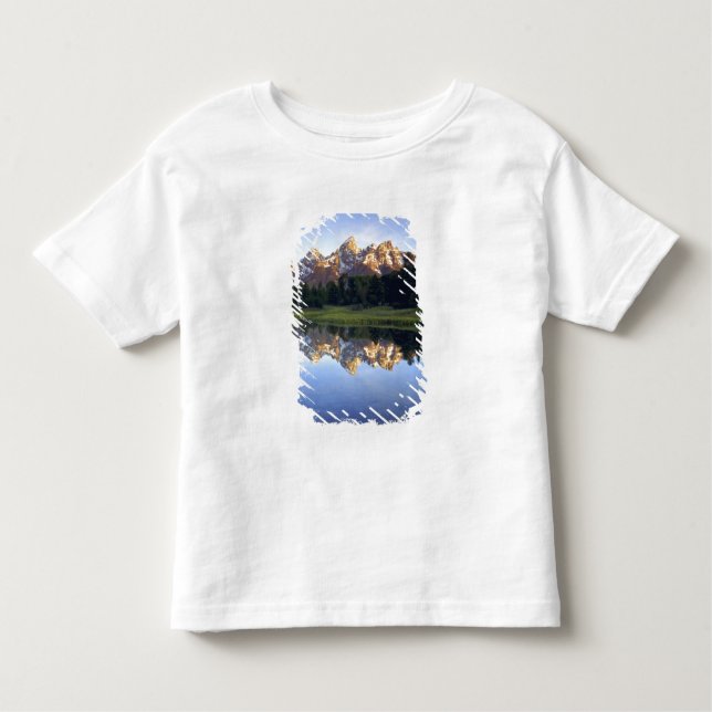 Camiseta Infantil EUA, Wyoming, Grand Teton National Park. Grande (Frente)