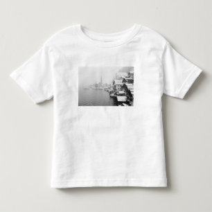 Camiseta Infantil Europa, Áustria, Hallstat. Vista da cidade na neve