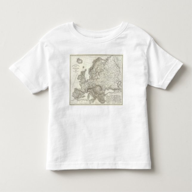 Camiseta Infantil Europa do Orograph - mapa físico de Europa (Frente)