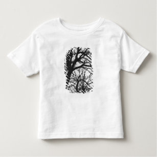 Camiseta Infantil Europa, França, Paris. Árvores de inverno, Marco