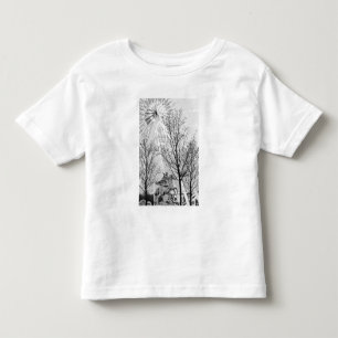 Camiseta Infantil Europa, França, Paris. Estátua e Roda-gigante,