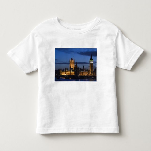 Camiseta Infantil Europa, INGLATERRA, Londres: Casas do Parlamento / (Frente)