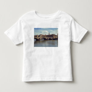 Camiseta Infantil Europa, Itália, Florença. O rio Arno flui
