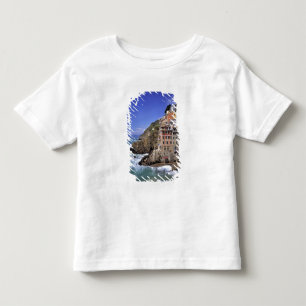 Camiseta Infantil Europa, Itália, Riomaggiore. Riomaggiore é const