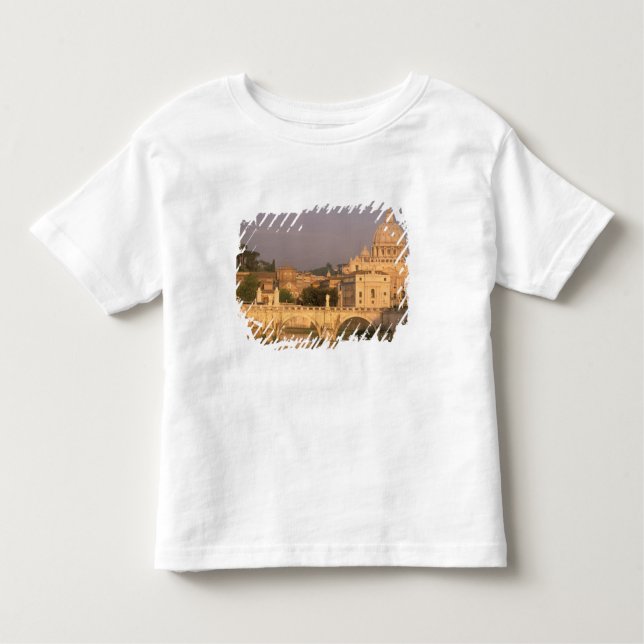 Camiseta Infantil Europa, Itália, Roma, O Vaticano. Basilica San (Frente)